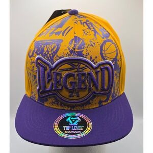 Top Level Legend 24 Kobe Bryant Los Angeles Lakers Snapback Hat‎ Cap NBA Hoops